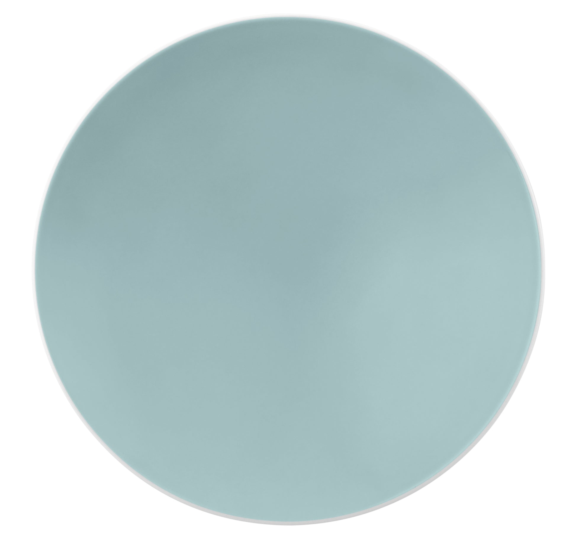 Weiße Schale mit blauem Innenrand
