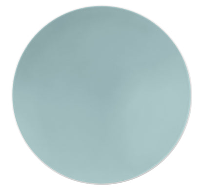 Weiße Schale mit blauem Innenrand