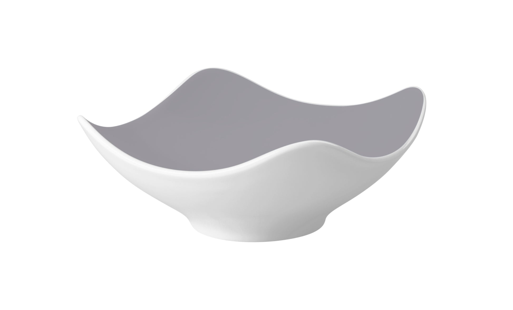 Weiße Schale mit grauem Innenraum