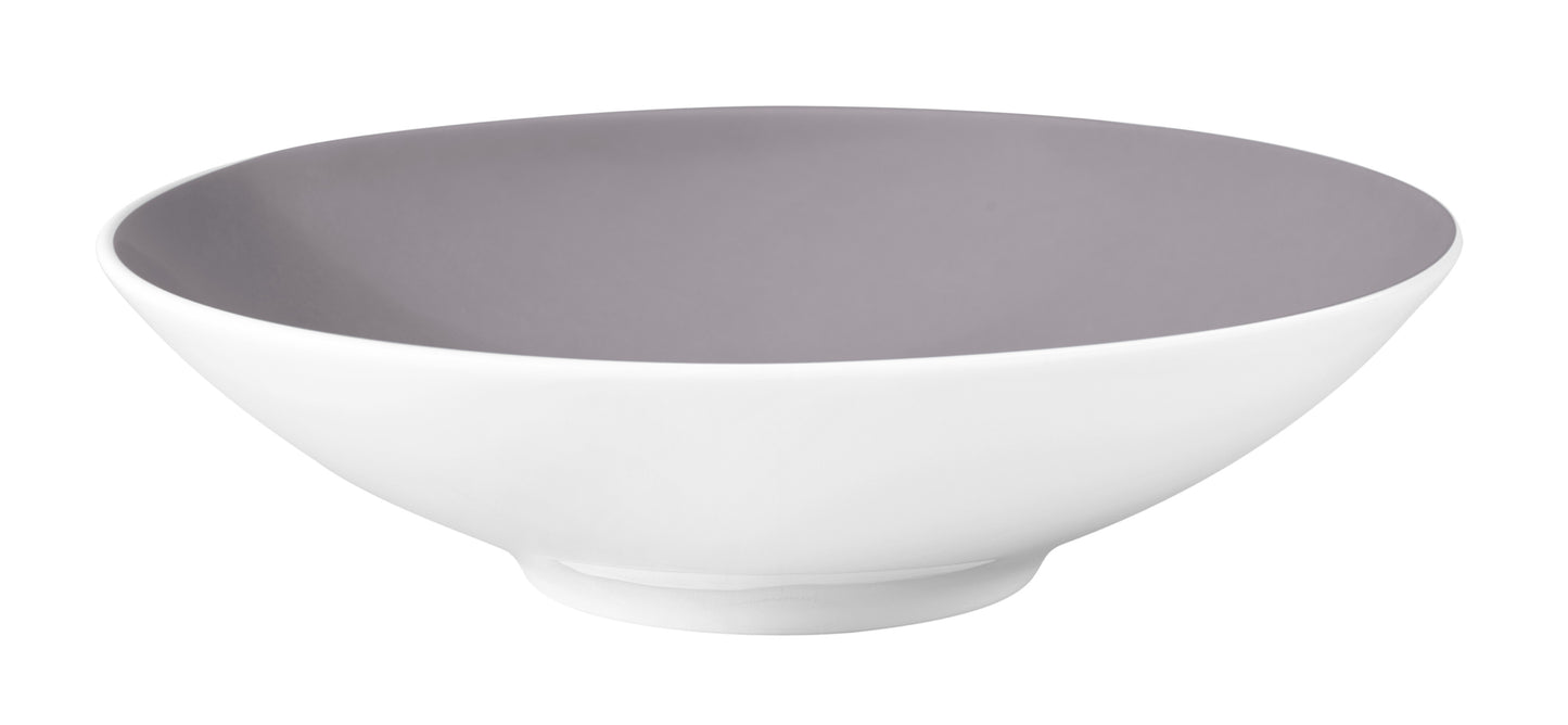Weiße Schale mit grauem Innenraum