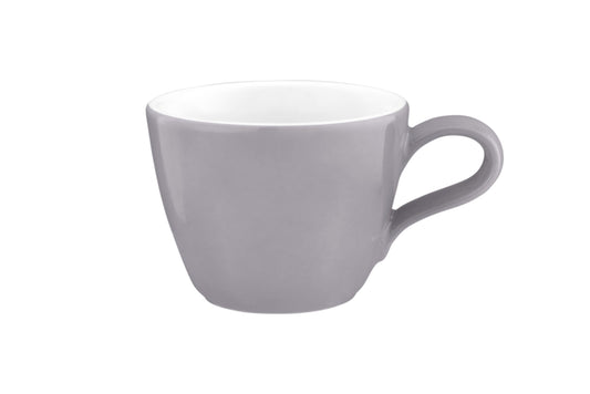Weiße Kaffeetasse auf weißem Hintergrund