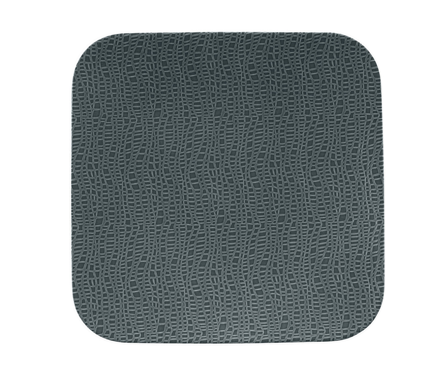 Schwarzes Tablett mit Strukturmuster.