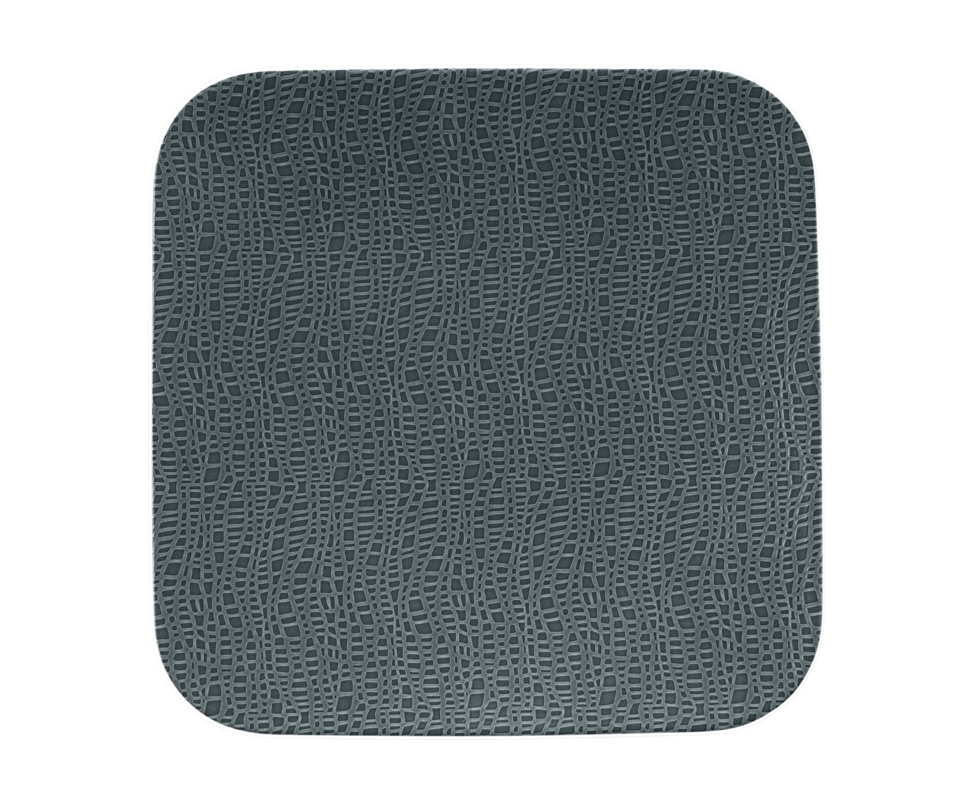 Schwarzes Tablett mit Strukturmuster.
