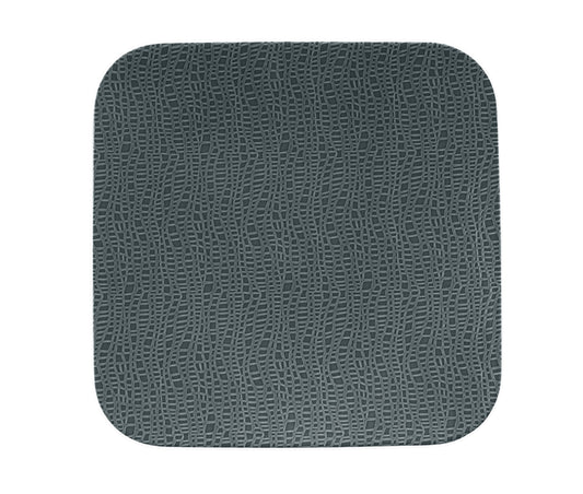 Schwarzes Tablett mit Strukturmuster.