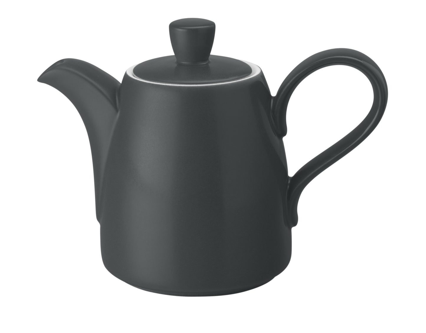 Schwarze Teekanne aus Porzellan