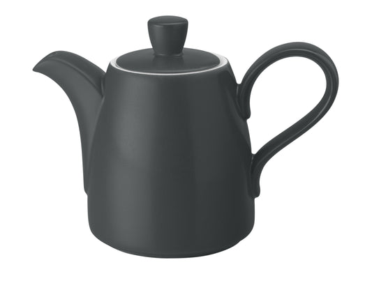 Schwarze Teekanne aus Porzellan