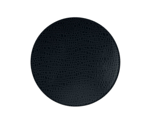 Runde schwarze Ledertextur