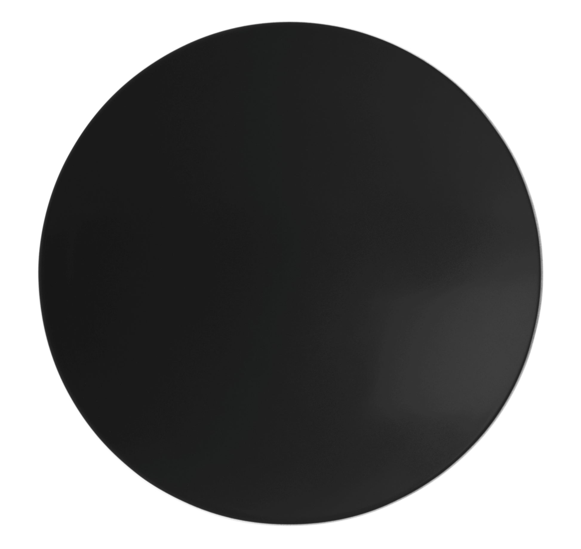 Schwarze Schale, weißer Rand, leer.
