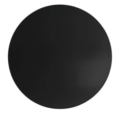Schwarze Schale, weißer Rand, leer.