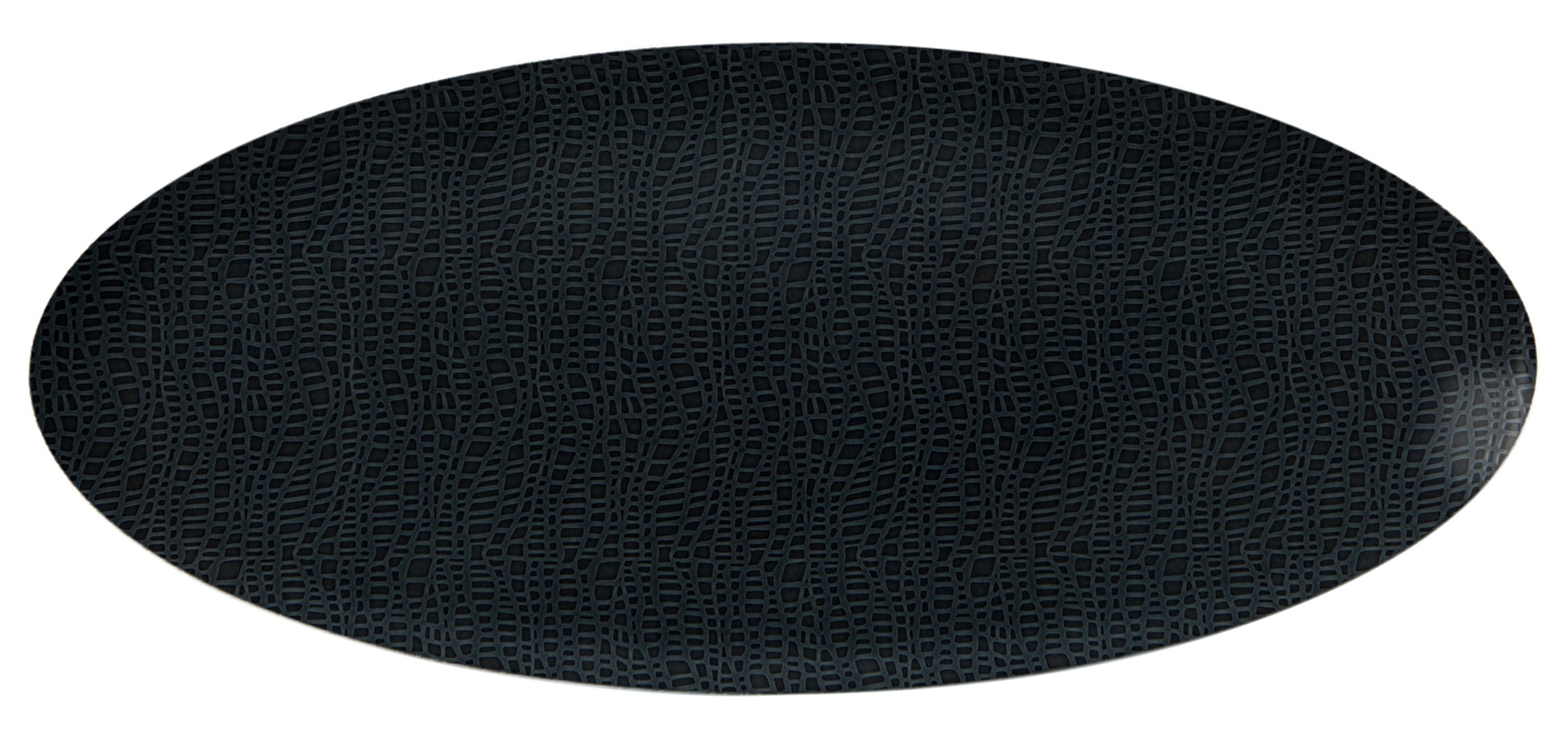 Schwarzer, leerer Gastro-Teller, oval