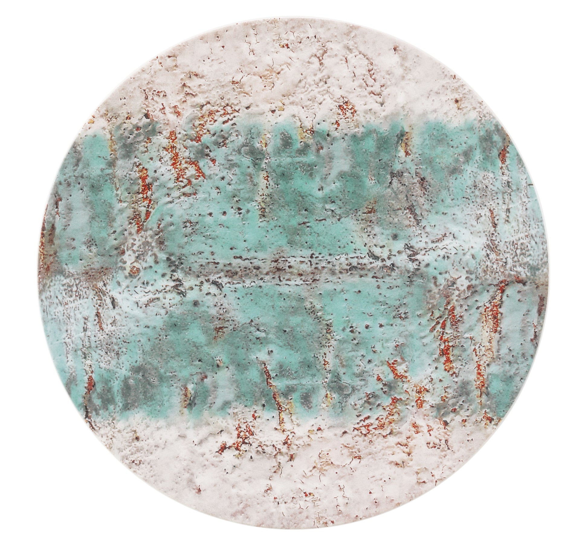 Rustic, textured ceramic plate