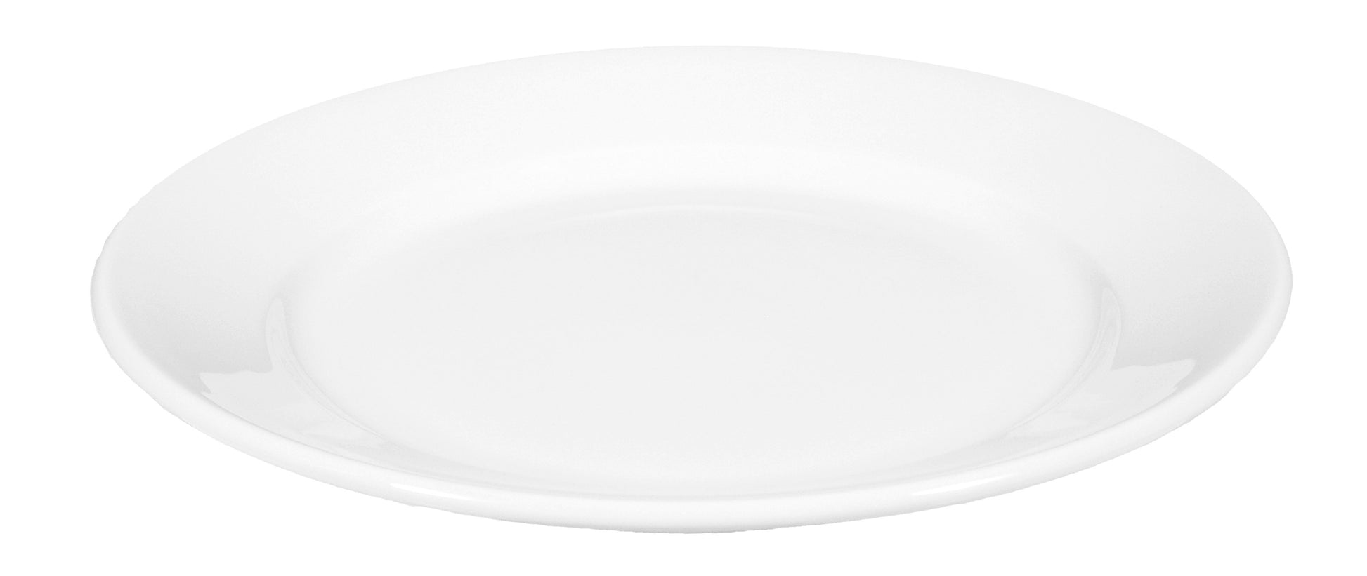 Leerer weißer Porzellanteller, Gastronomie.