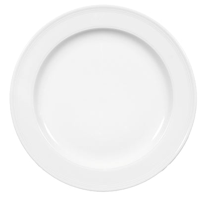 Leerer weißer Porzellanteller, Gastronomie.