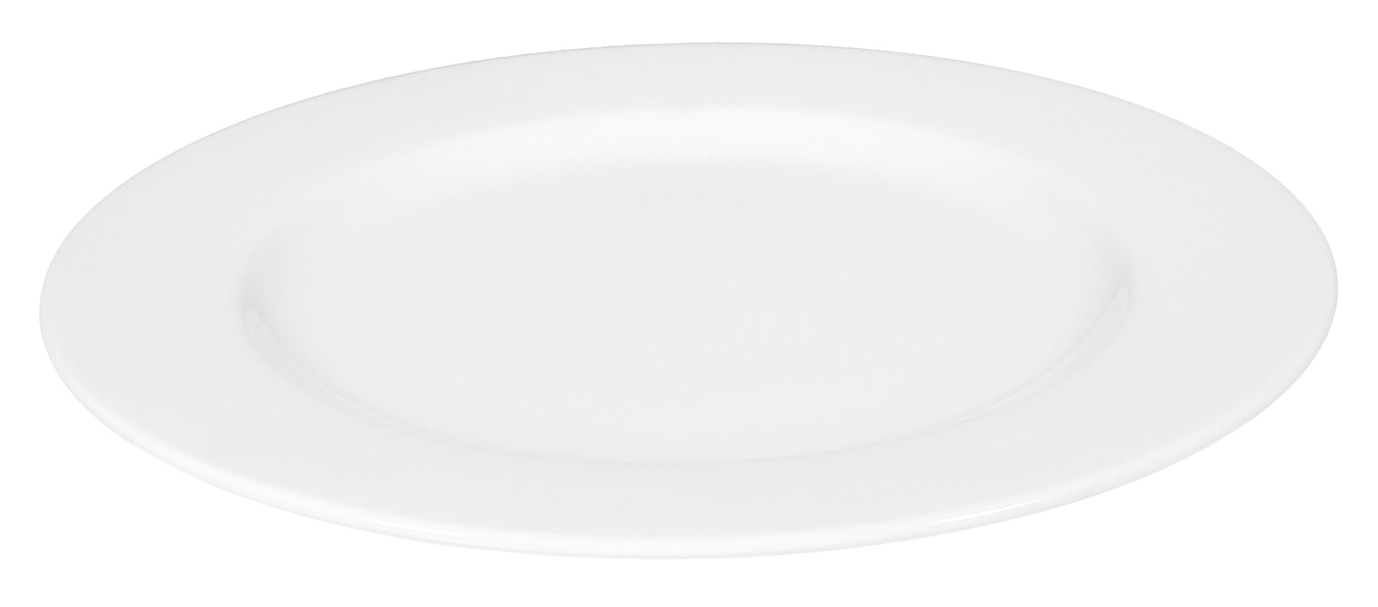 Weißer leerer Porzellanteller, Gastronomie.