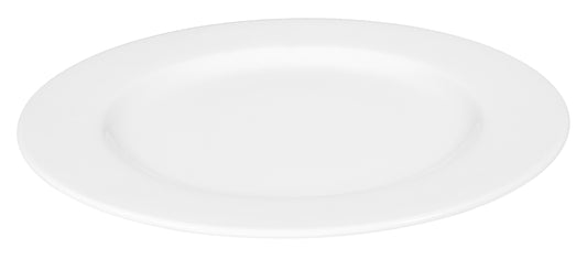 Weißer leerer Porzellanteller, Gastronomie.