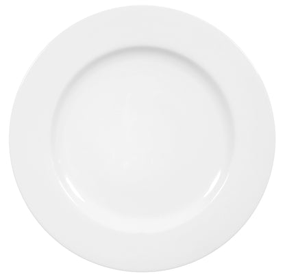 Weißer leerer Porzellanteller, Gastronomie.