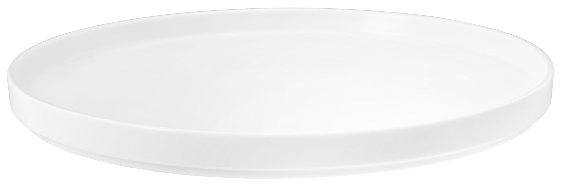 Leerer weißer Gastronomie-Teller, rund