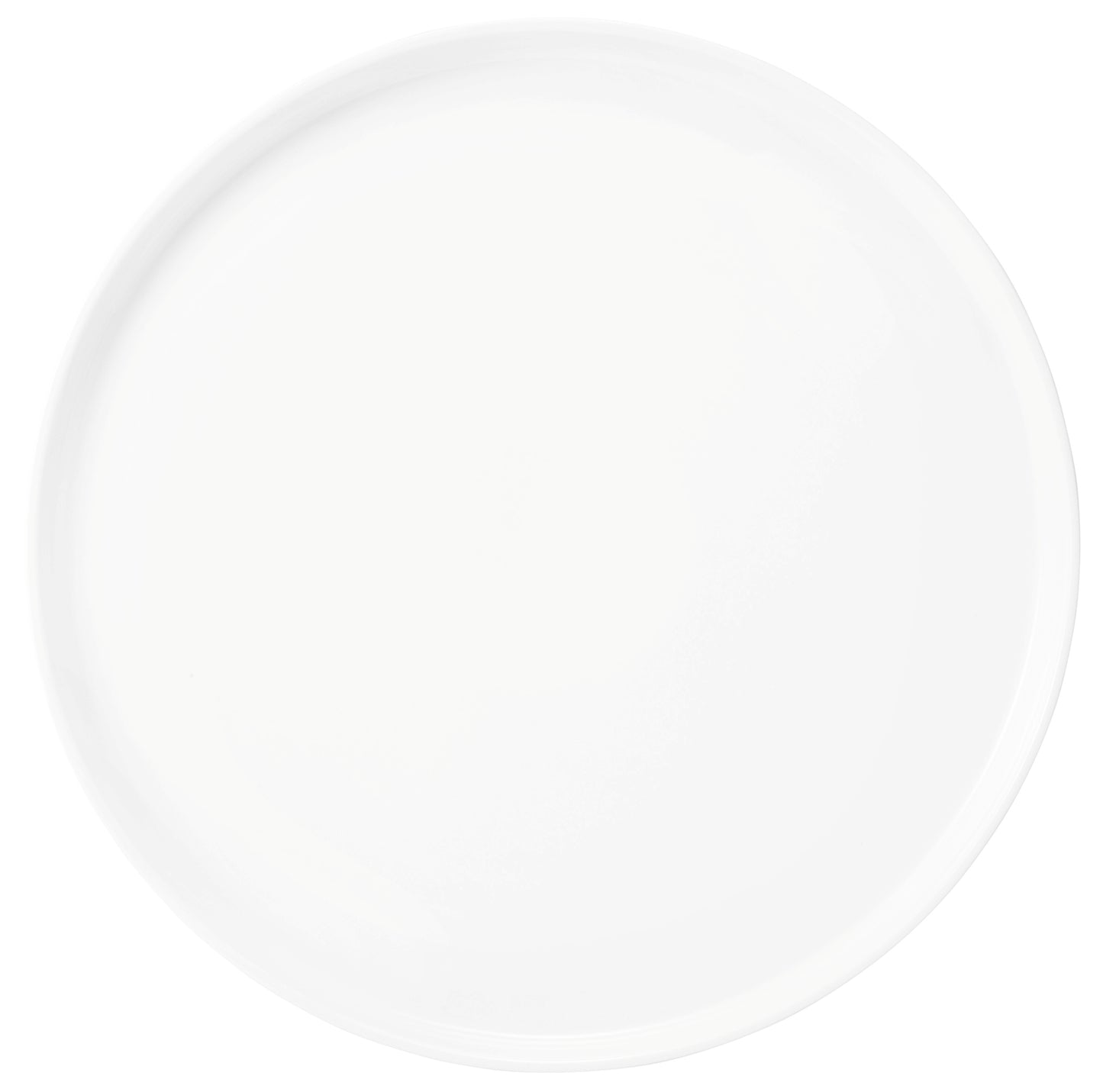 Leerer weißer Gastronomie-Teller, rund