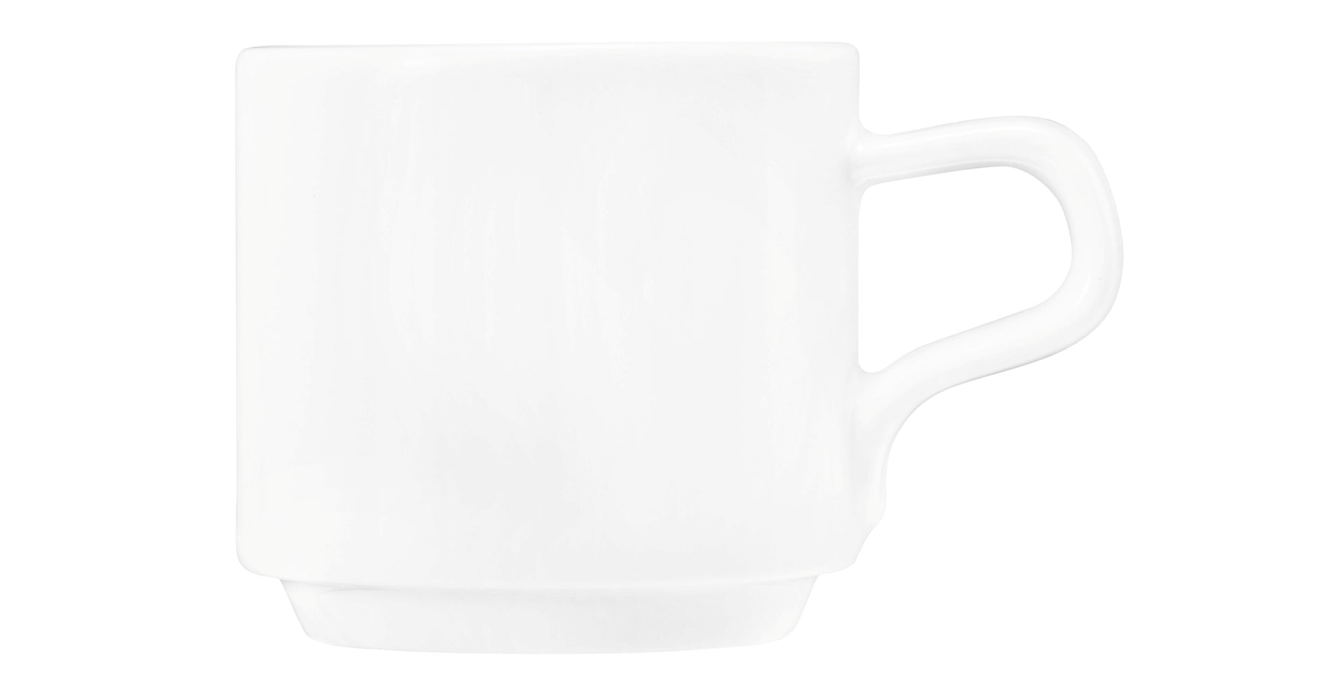 Weiße Keramiktasse mit Henkel