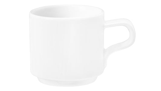 Weiße Keramiktasse mit Henkel