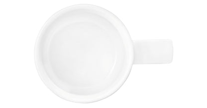 Weiße Keramiktasse mit Henkel