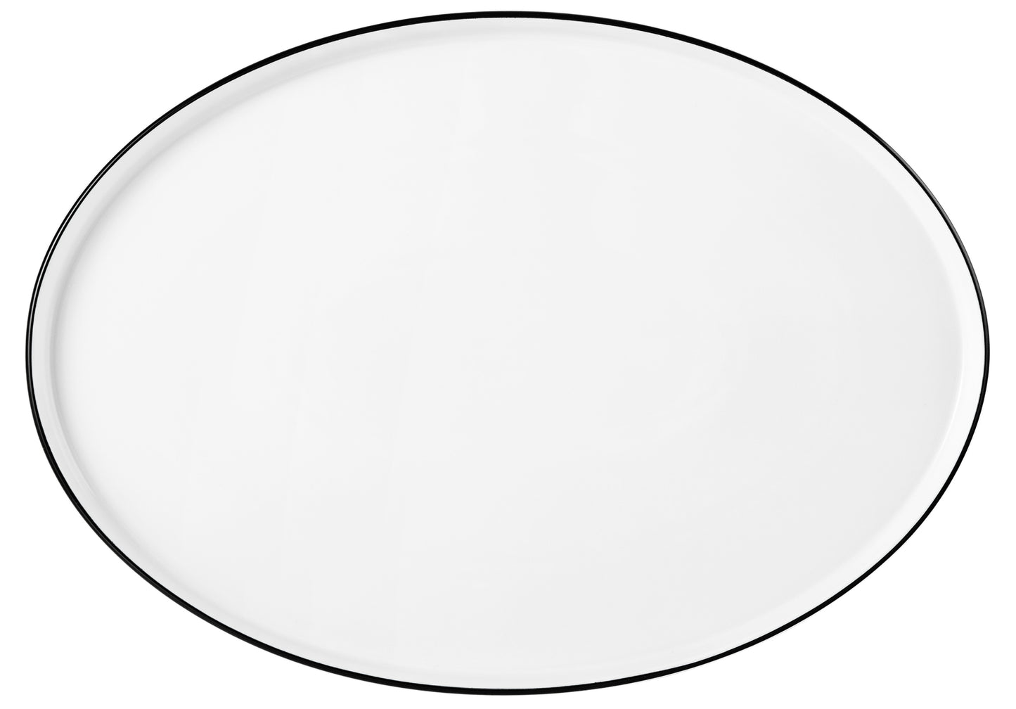 Leerer weißer Gastronomie-Teller oben.