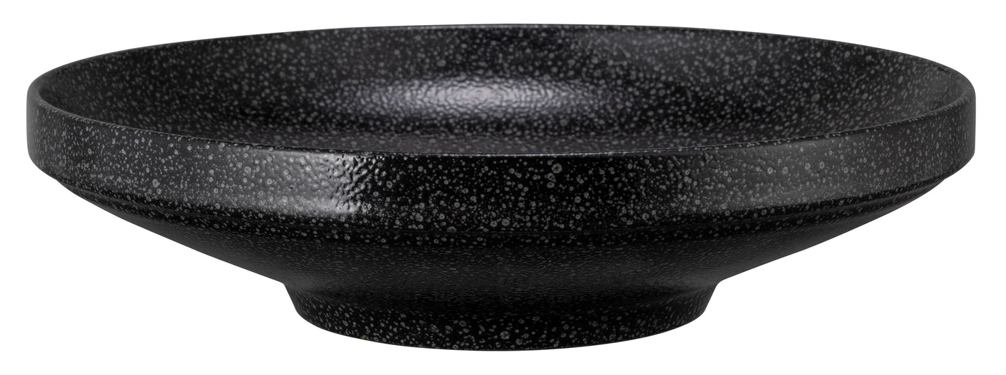 Schwarze, flache Schale, Gastronomie-Geschirr