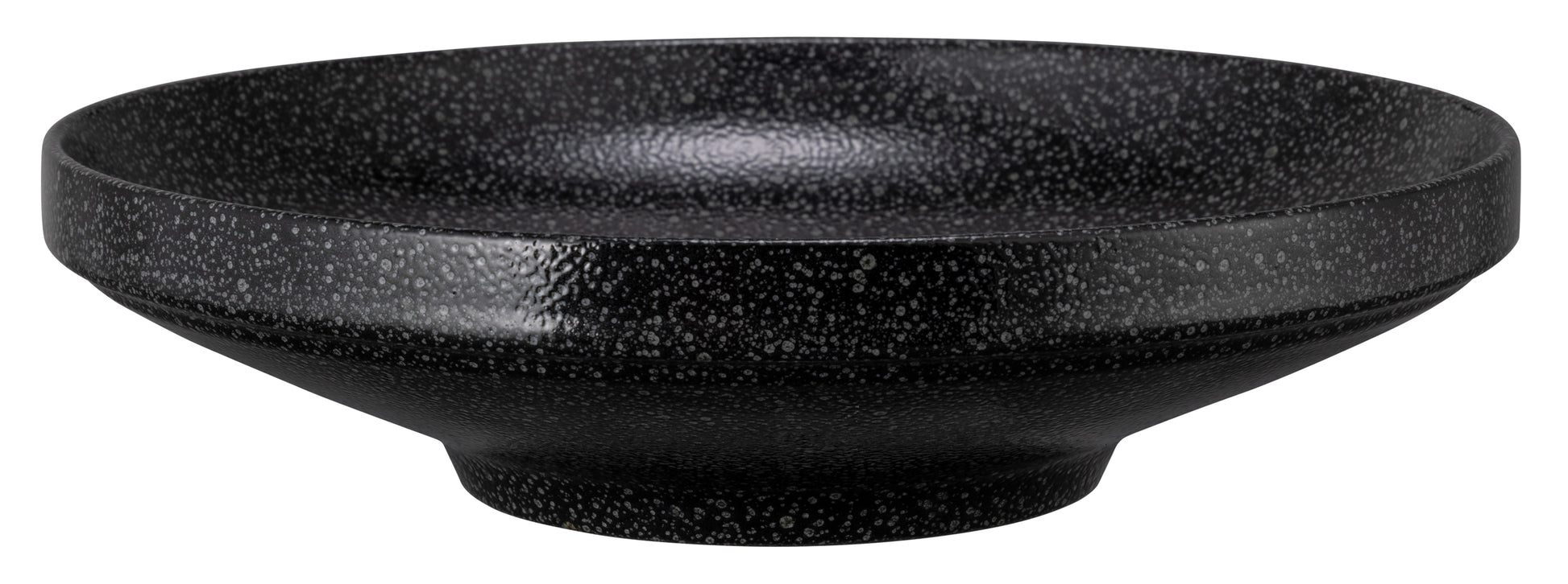 Schwarze, flache Schale, Gastronomie-Geschirr