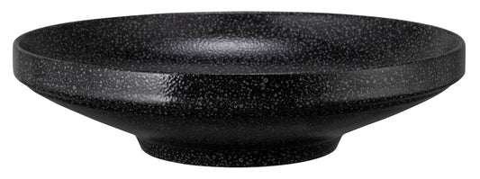 Schwarze, flache Schale, Gastronomie-Geschirr