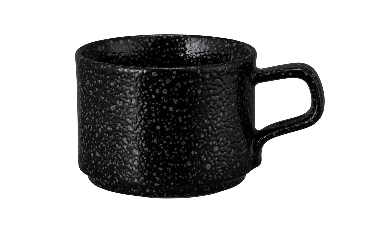 Schwarze Teetasse mit Henkel