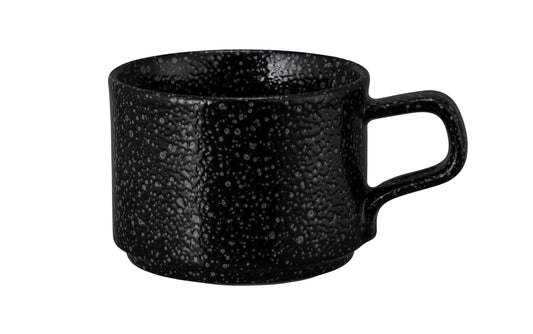 Schwarze Teetasse mit Henkel