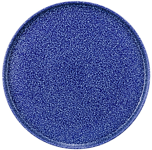 Blauer Teller mit Muster