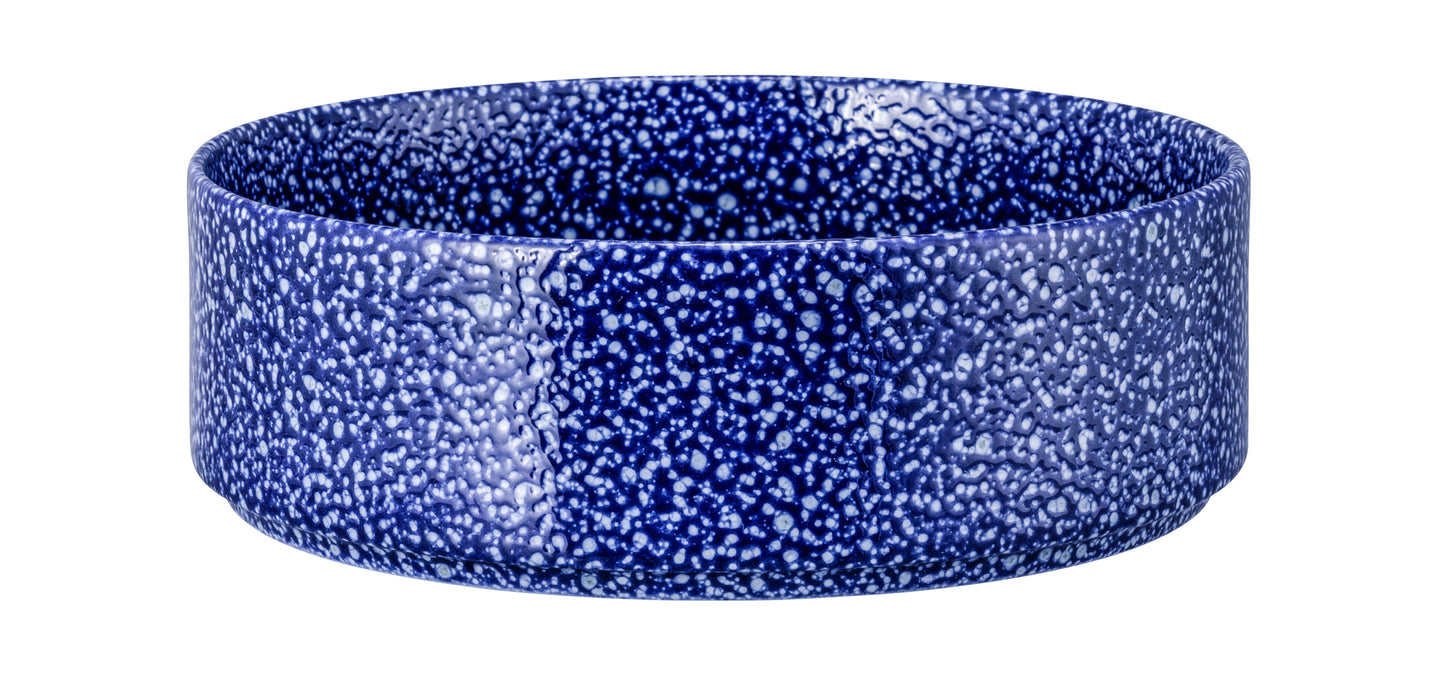 Blau gesprenkelte Keramikschüssel