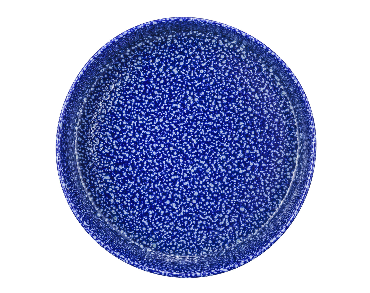 Blau gesprenkelte Keramikschüssel
