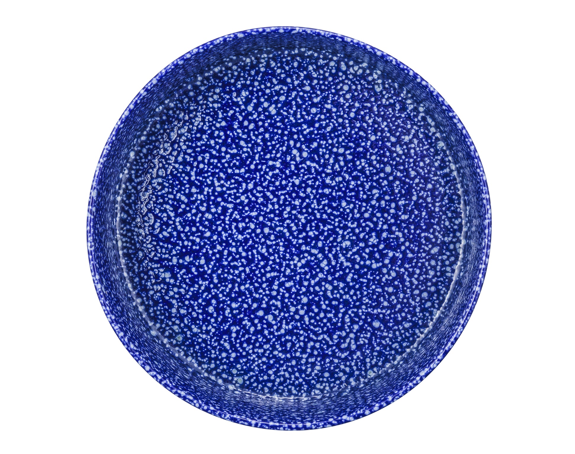 Blau gesprenkelte Keramikschüssel