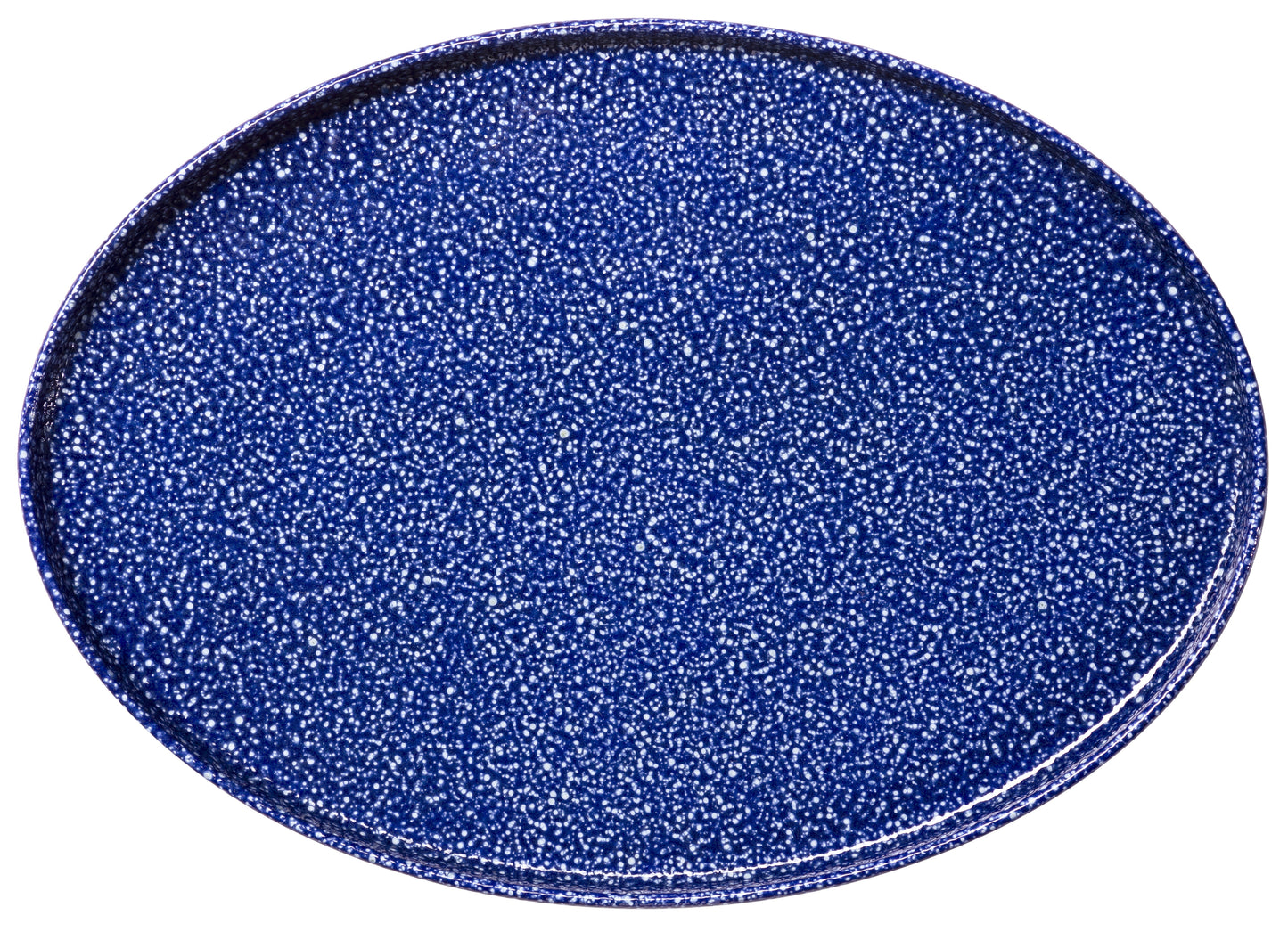 Blauer, leerer Gastro-Teller, oval
