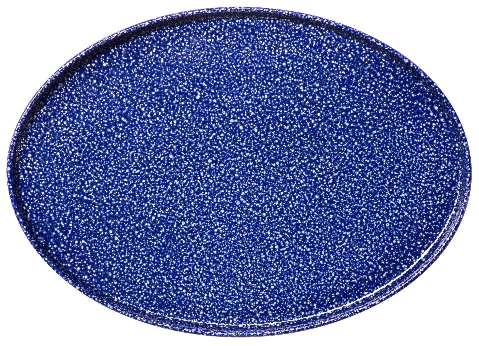 Blauer, leerer Gastro-Teller, oval