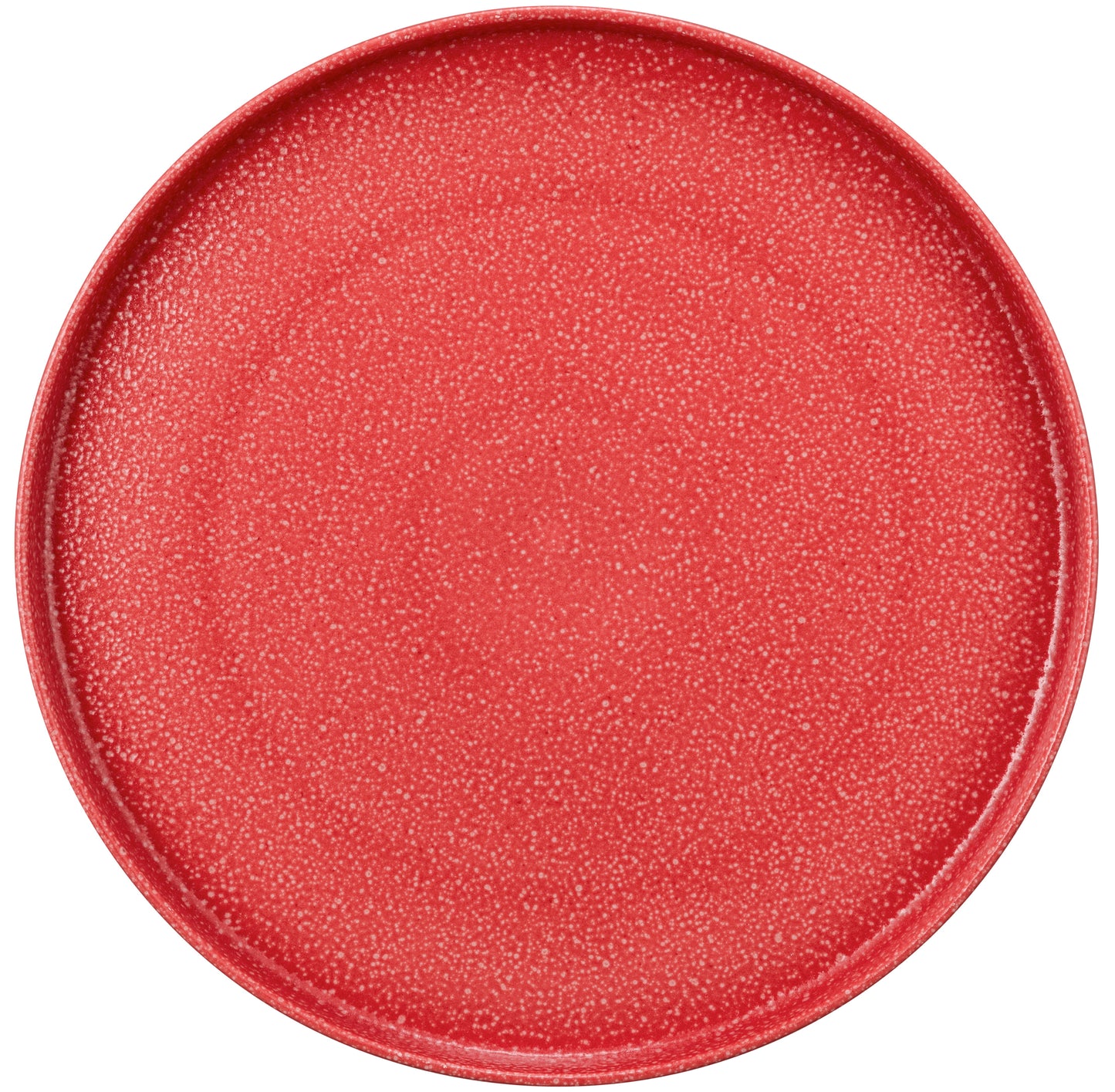 Roter runder Kunststoffdeckel mit Struktur
