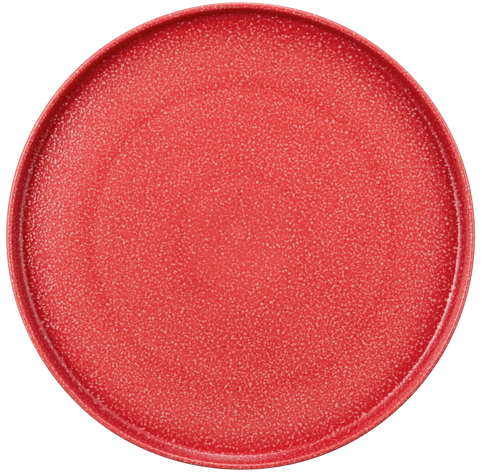 Roter runder Kunststoffdeckel mit Struktur