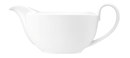 Weiße Porzellan-Sauciere, Gastronomiebedarf