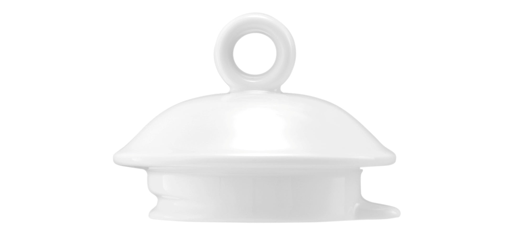 Weiße Keramik-Servierglocke, B2B Gastronomie
