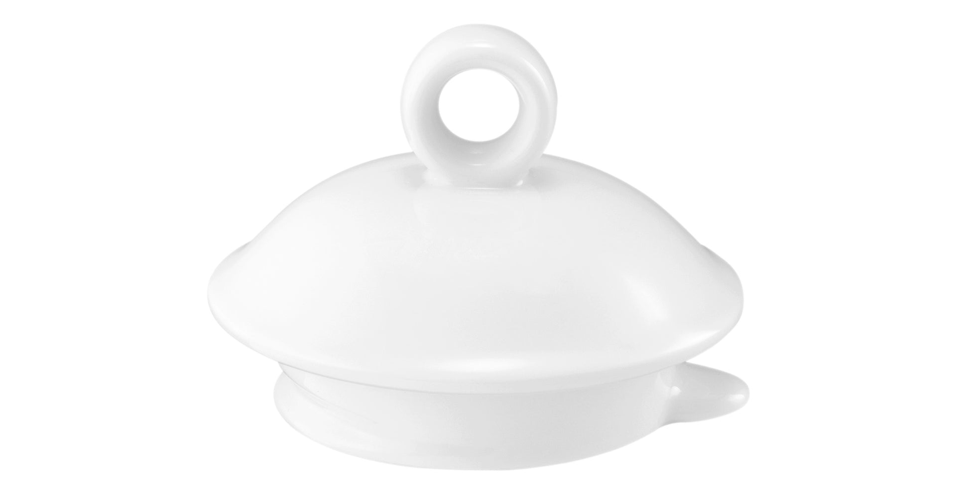 Weiße Keramik-Servierglocke, B2B Gastronomie