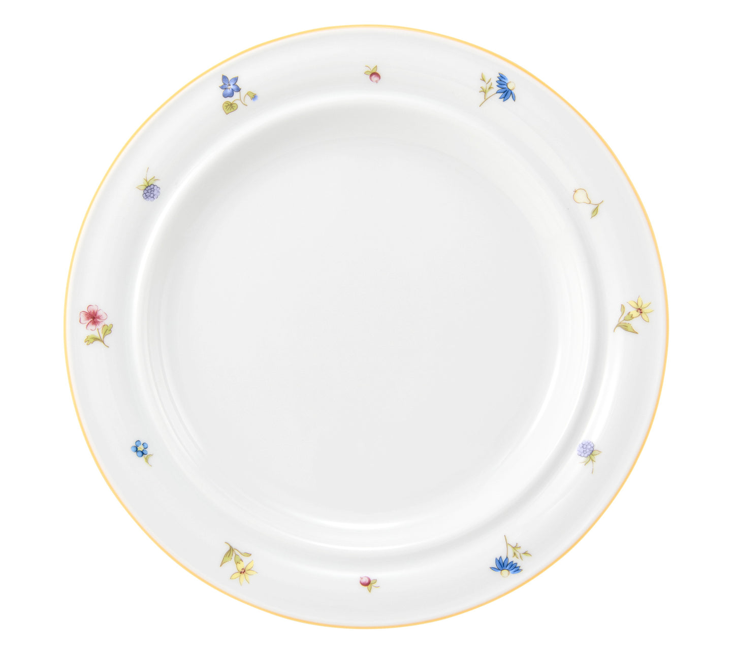 Weißer Teller mit Blumendekor