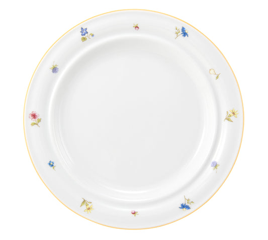 Weißer Teller mit Blumendekor