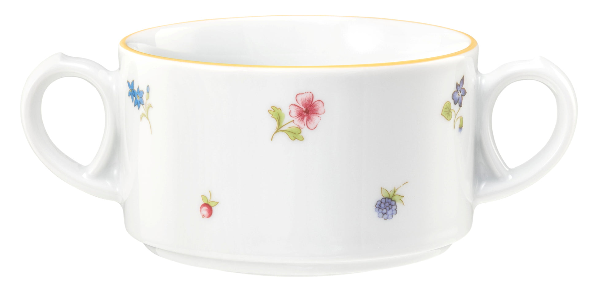 Suppentasse mit Blumenmuster, Gastronomiebedarf