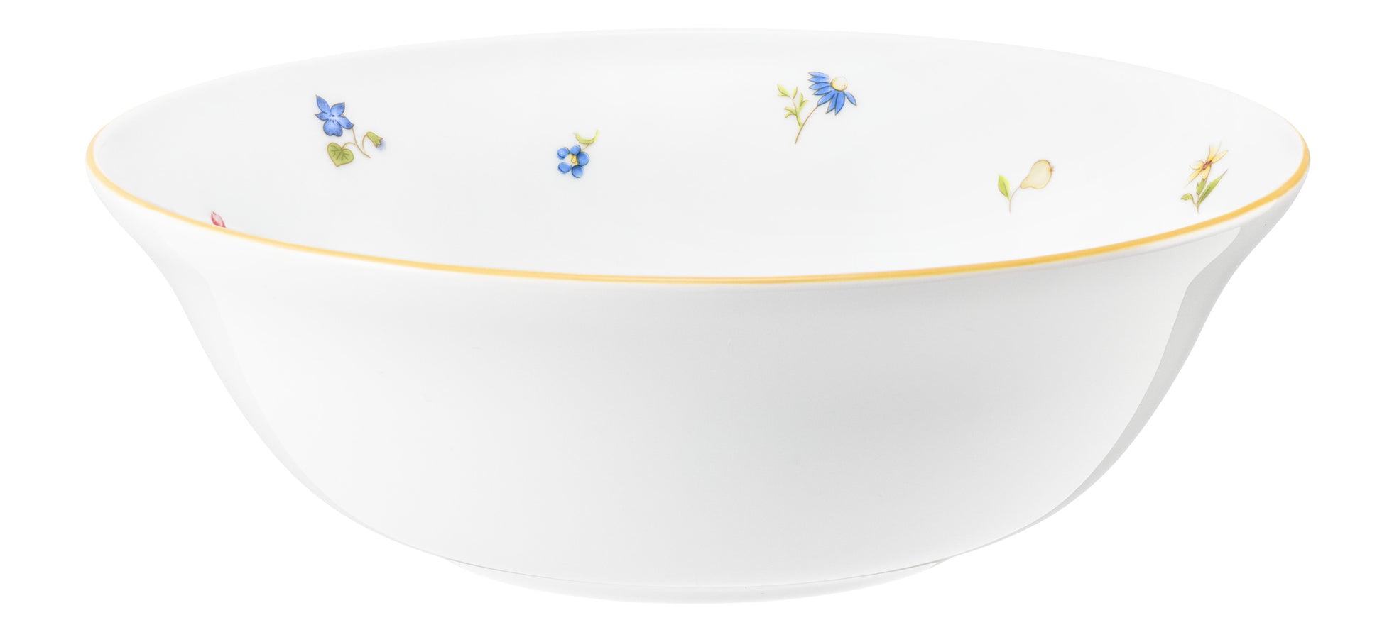Weiße Porzellanschale mit Blumenmuster
