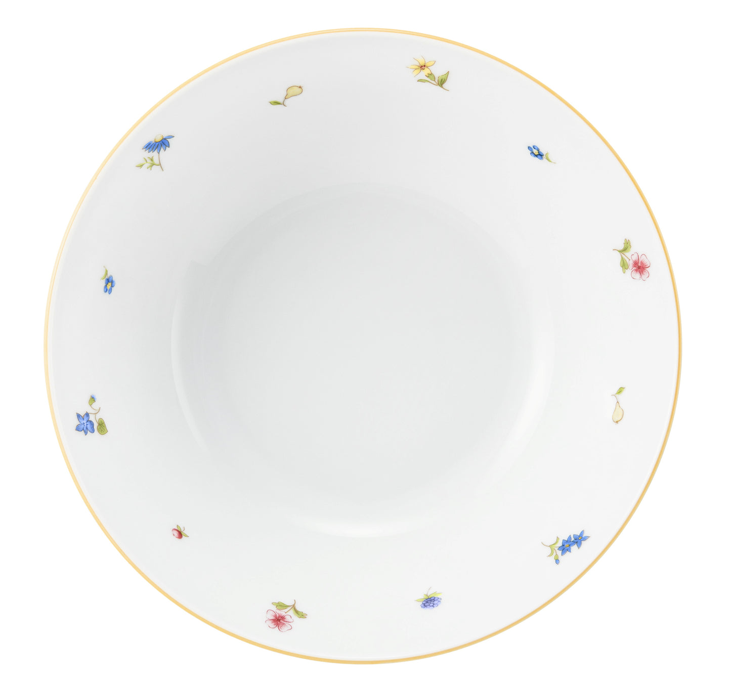 Weiße Porzellanschale mit Blumenmuster