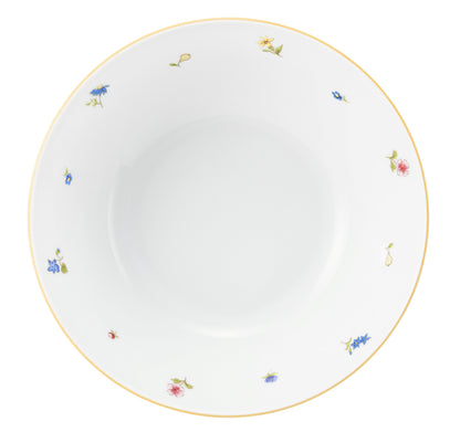 Weiße Porzellanschale mit Blumenmuster