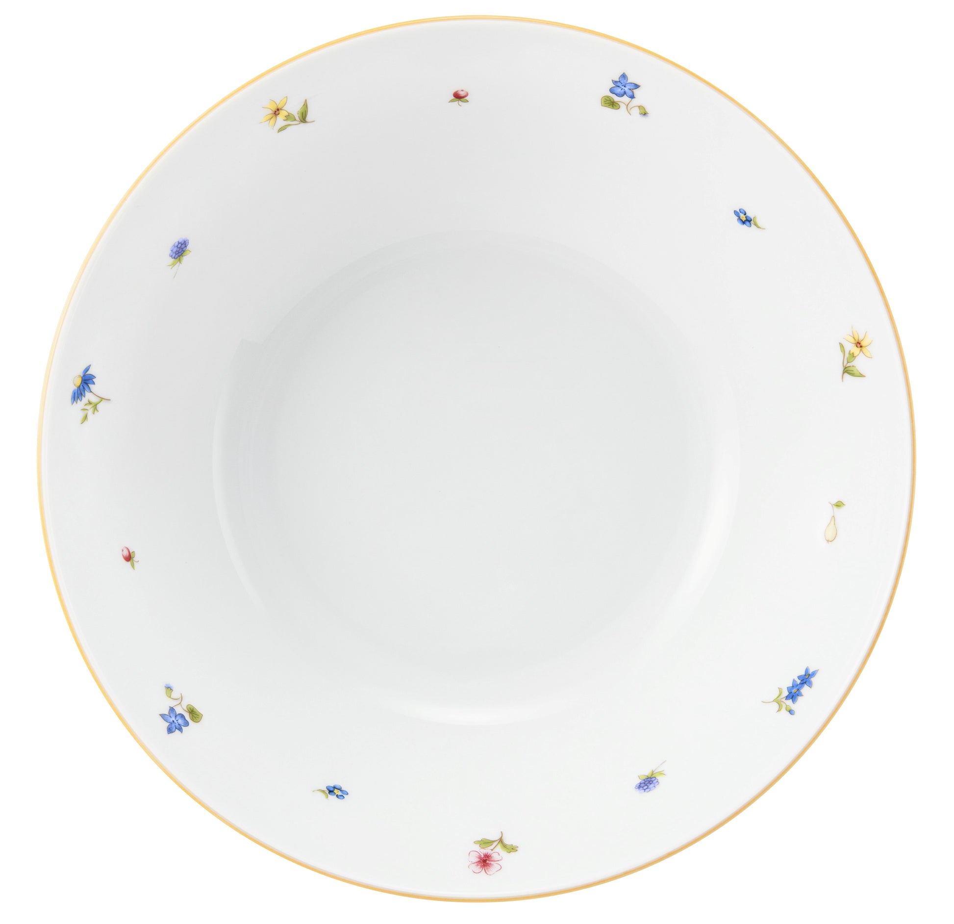 Weiße B2B-Gastronomie-Schüssel mit Blumenmuster