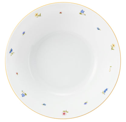 Weiße B2B-Gastronomie-Schüssel mit Blumenmuster